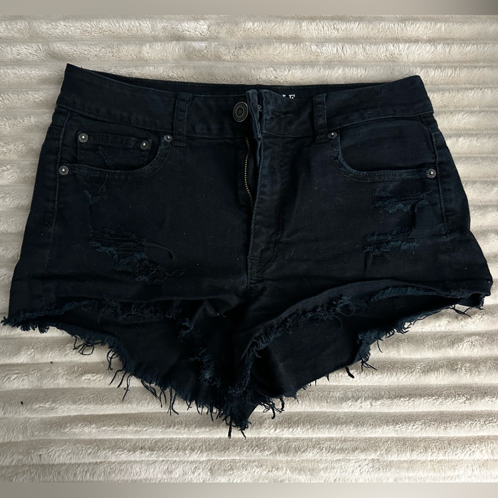 American eagle Black Distressed festival Shorts
